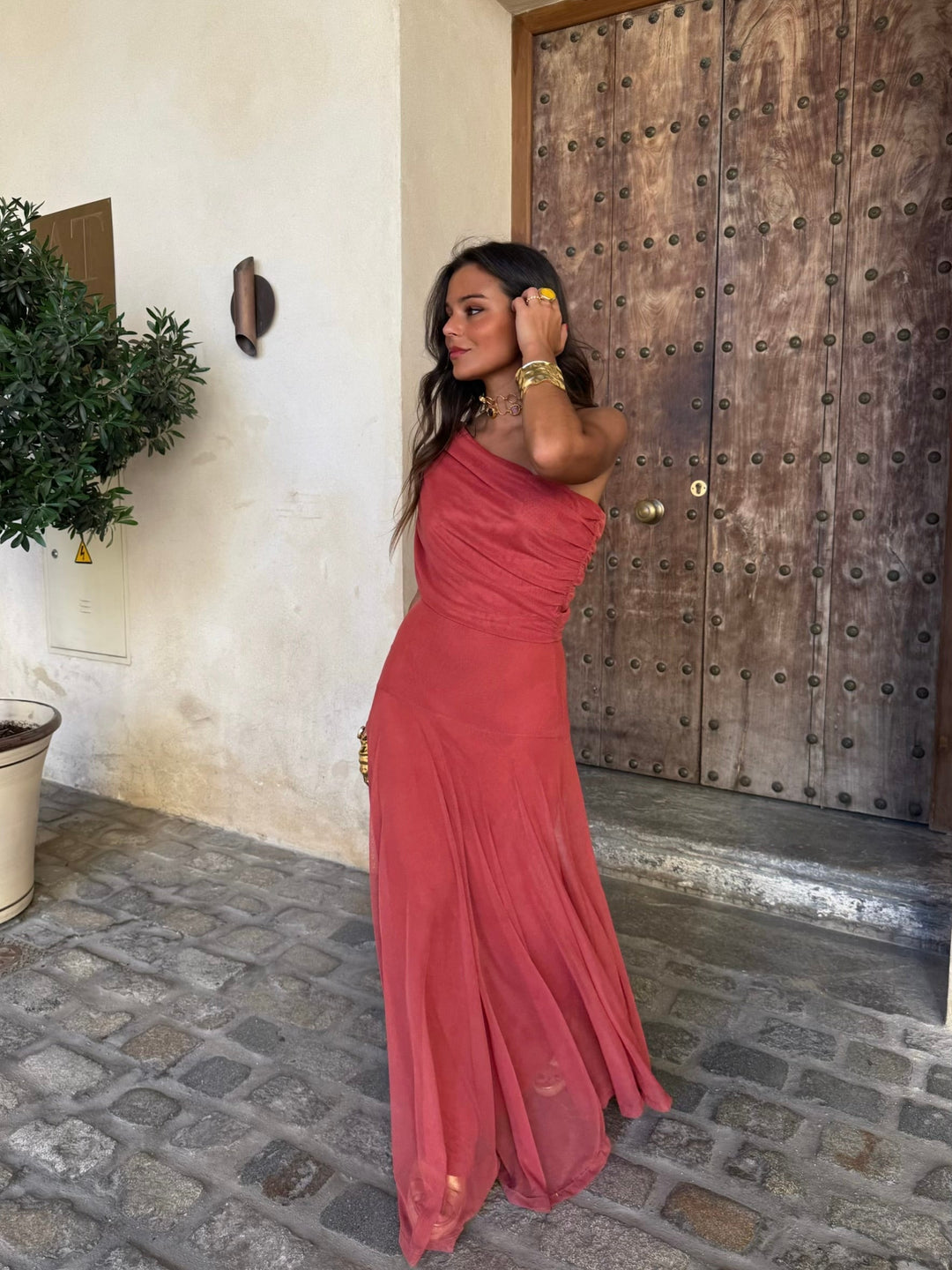 Rosa- Vestido Longo Vermelho