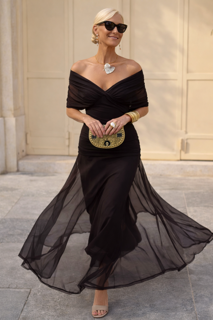 Margarida - Vestido longo decote em V